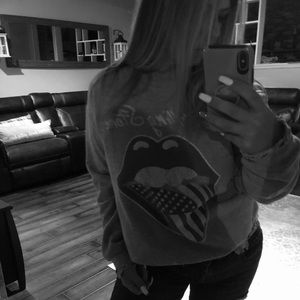 Distressed Rolling Stones sweatshirt